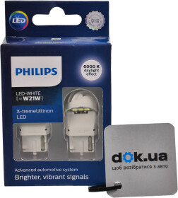 Автолампа Philips X-tremeUltinon LED gen2 W21W W3x16d 1,7 W 11065XUWX2