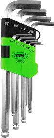 Набор ключей шестигранных JBM 54005 1/16"-3/8" 9 шт