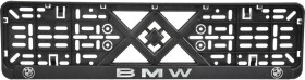 Рамка номерного знака Eurotermix 54895 черный BMW