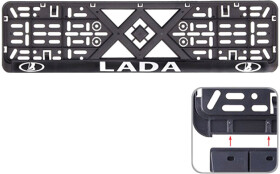 Рамка номерного знака Eurotermix 47800 чорний Lada