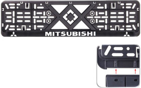 Рамка номерного знака Eurotermix 50276 чорний Mitsubishi
