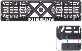 Рамка номерного знака Eurotermix 45568 черный Nissan