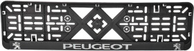Рамка номерного знака Eurotermix 45385 чорний Peugeot