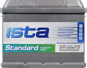 Аккумулятор Ista 6 CT-60-L Standard 5500304209