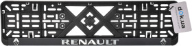 Рамка номерного знака BI-PLAST BP281 цвет черный на Renault пластик