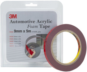Двосторонній скотч 3M GT 6008 30320 на піно-акриловій основі 9 мм х 5 м
