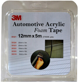 Двосторонній скотч 3M GT 6008 30321 на піно-акриловій основі 12 мм Х 5 м