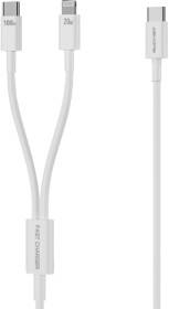 Кабель 2 в 1 Wekome WDC-176 Apple Lightning - USB type-C - USB type-C 1,2 м