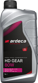 Трансмиссионное масло Ardeca HD Gear GL-4 80W минеральное
