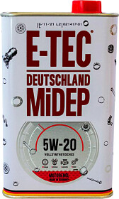 Моторное масло E-TEC FS 5W-20 синтетическое