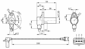 Датчик положения коленвала Bosch 0 261 210 248