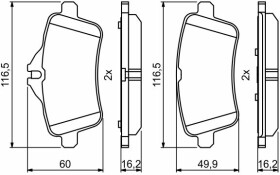 Тормозные колодки Bosch 0986494771