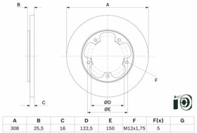Тормозной диск Bosch 0986479f44