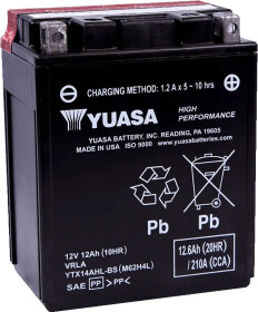 Аккумулятор Yuasa 6 CT-12,6-R High Performance YTX14AHL-BS