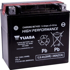 Аккумулятор Yuasa 6 CT-12,6-L High Performance YTX14H-BS