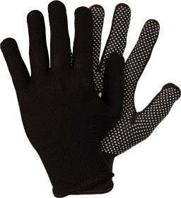 Рукавички робочі Sigma Мікроточка трикотажні з покриттям ПВХ чорні