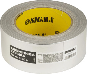 Металізований скотч Sigma 8429611 на алюмінієво-силіконовій основі 50 мм x 50 м