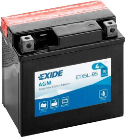 Аккумулятор Exide 6 CT-4-R AGM ETX5L-BS