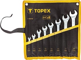 Набор ключей рожково-накидных Topex 35D759 6-19 мм 8 шт