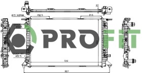 Радиатор охлаждения двигателя Profit 17400021