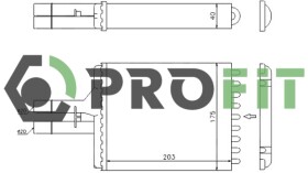 Радиатор печки Profit 17600378