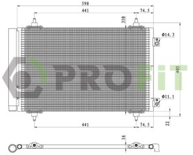 Радиатор кондиционера Profit 17700086