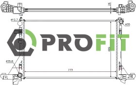 Радиатор охлаждения двигателя Profit 17400265