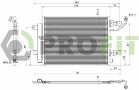 Радиатор кондиционера Profit 17700253