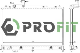 Радиатор охлаждения двигателя Profit 17400222