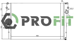 Радиатор охлаждения двигателя Profit 17400701