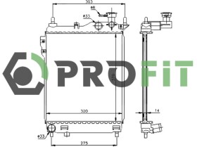 Радіатор охолодження двигуна Profit 17400143