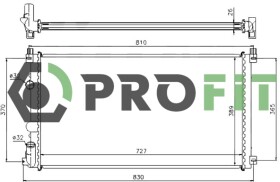 Радиатор охлаждения двигателя Profit 17400172