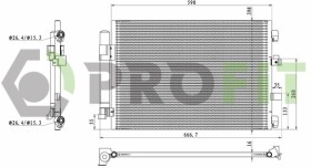 Радиатор кондиционера Profit 17700438