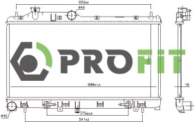Радіатор охолодження двигуна Profit 17400358