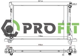 Радиатор охлаждения двигателя Profit 17400091