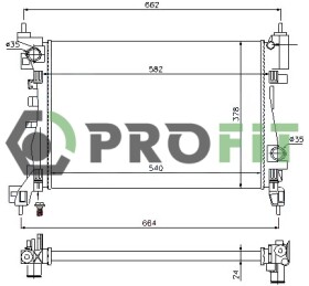 Радиатор охлаждения двигателя Profit 17400396