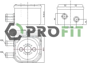 Масляный радиатор двигателя Profit 17450064