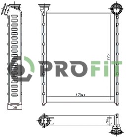 Радиатор печки Profit 17600095