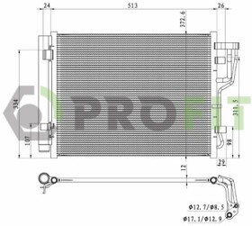Радиатор кондиционера Profit 17700154
