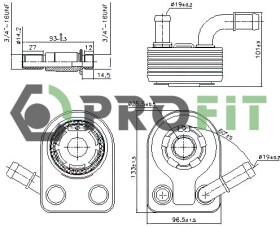 Масляный радиатор двигателя Profit 17450056