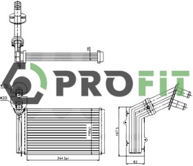 Радіатор пічки Profit 17600007