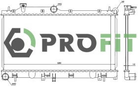 Радіатор охолодження двигуна Profit 17400351