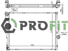 Радиатор охлаждения двигателя Profit 17400065