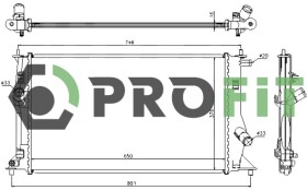 Радиатор охлаждения двигателя Profit 17400220