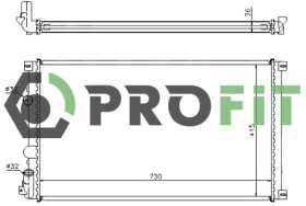 Радиатор охлаждения двигателя Profit 17400173