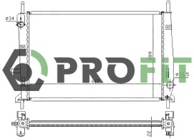 Радиатор охлаждения двигателя Profit 17400430