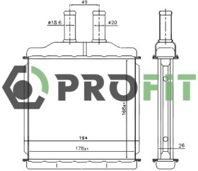 Радиатор печки Profit 17600101