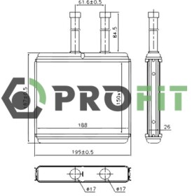 Радиатор печки Profit 17600102