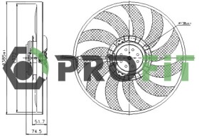 Вентилятор системы охлаждения двигателя Profit 18500021