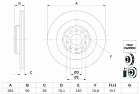 Тормозной диск Bosch 0986479g56